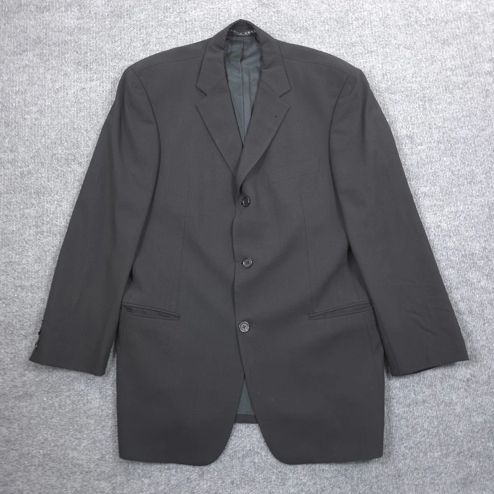 Hugo Boss Suit Jacket Mens 42R Regular Black Wool Business Formal Professional